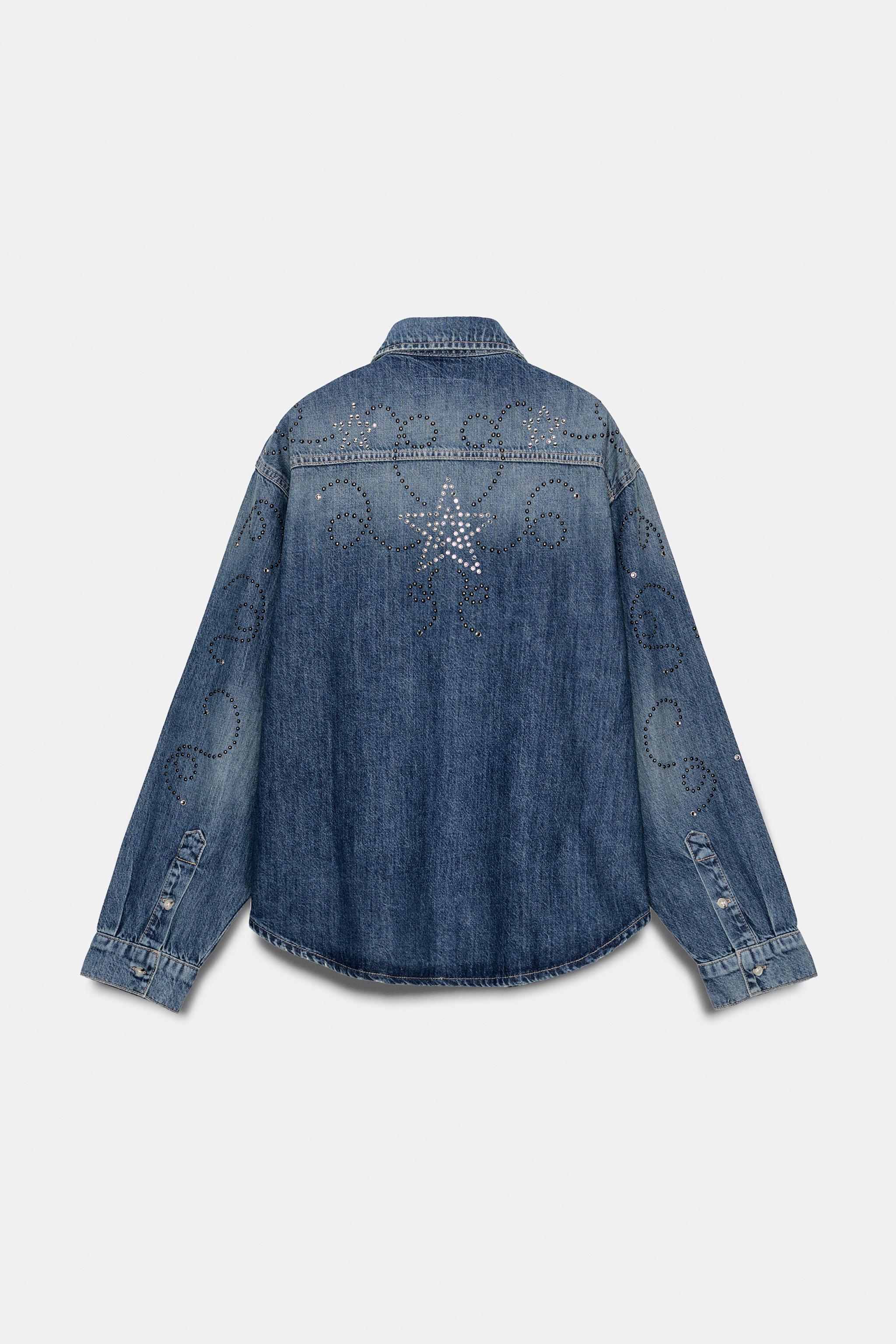 STUDDED DENIM SHIRT